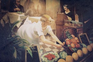 10' X 12' diner mural on wall